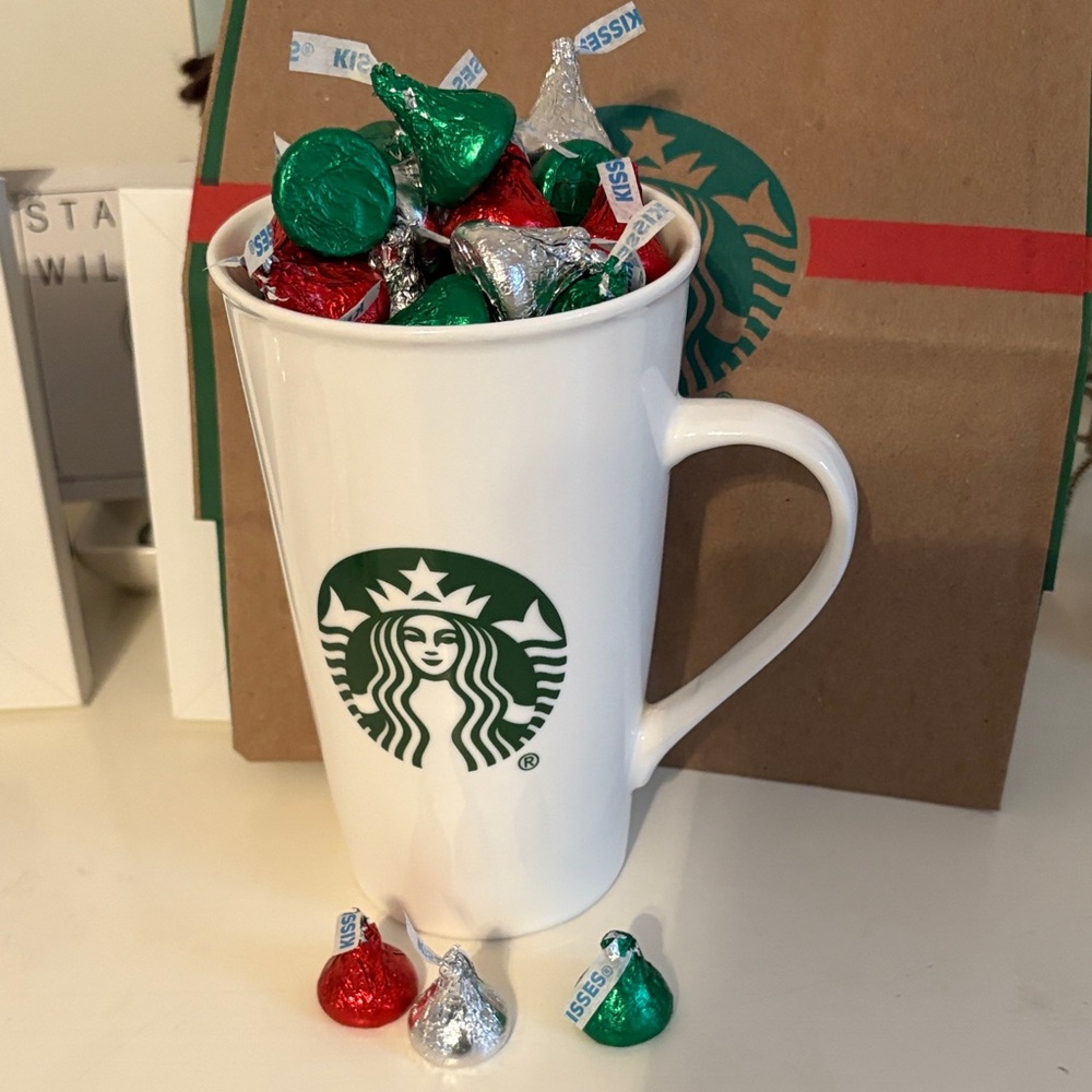 Starbucks Classic White Mug with Green Logo - Picture 3 of 3